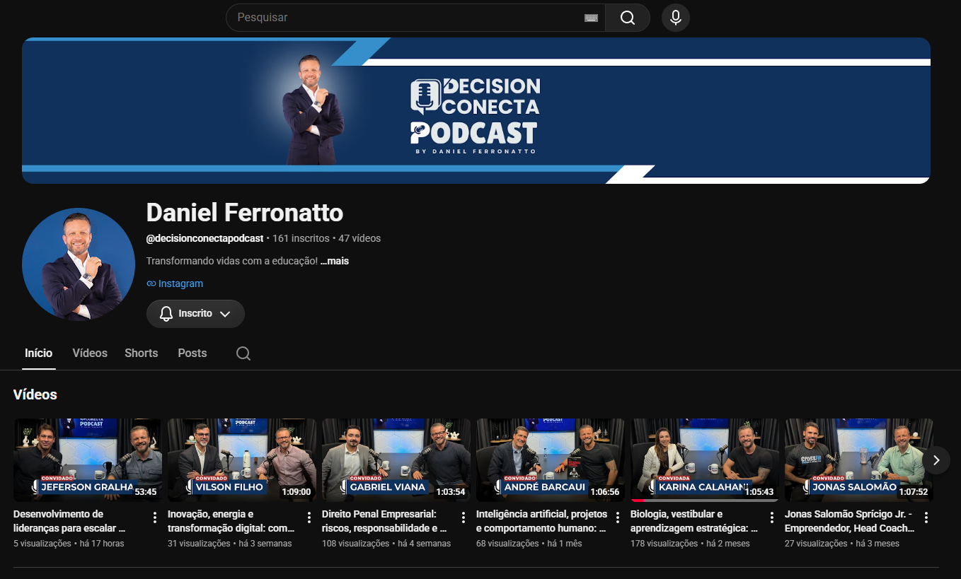 Decision Conecta no YouTube